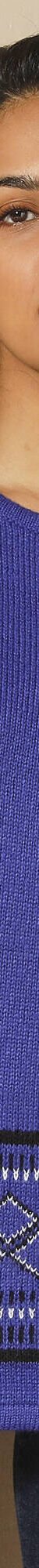 Pull tunique, base et poignets jacquard (bleuet) Pull tunique, base et poignets jacquard (bleuet)